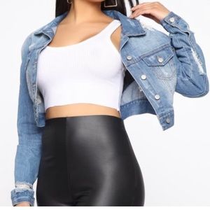 Fashion nova Demin Cropped Jacket
